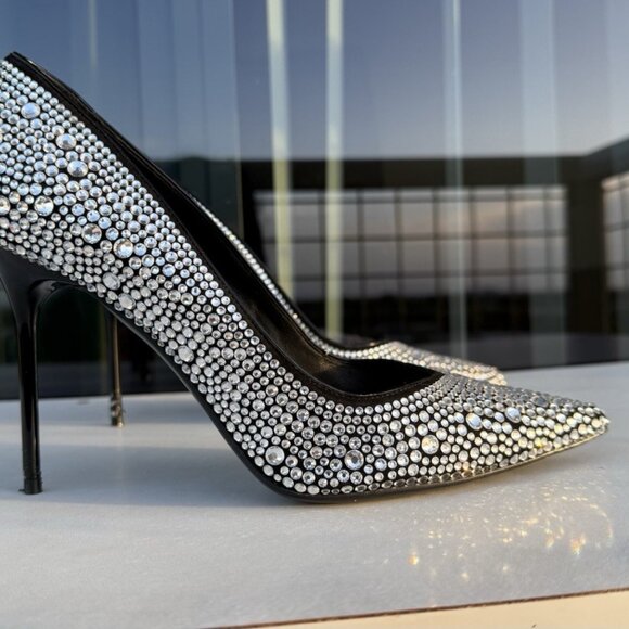 Balmain Swarovski Crystal High Heels - Picture 5 of 10